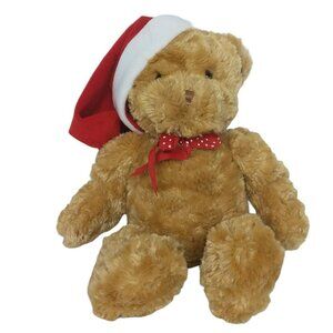 Hallmark Christmas Teddy Bear Plush Santa Hat